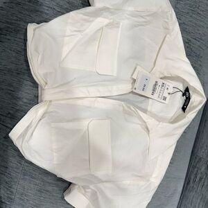 Zara Cream Short Sleeve Jacket